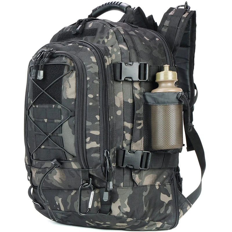 60L Military Tactical Backpack – MOLLE Outdoor Hiking, Camping & Travel Rucksack