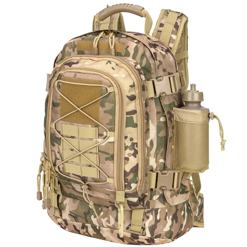 60L Military Tactical Backpack – MOLLE Outdoor Hiking, Camping & Travel Rucksack