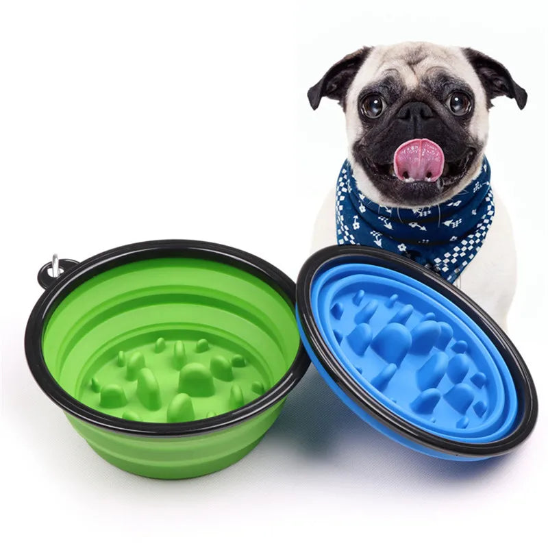 Travel Foldable Pet drinking & eating Bowl for Dog & Cats
