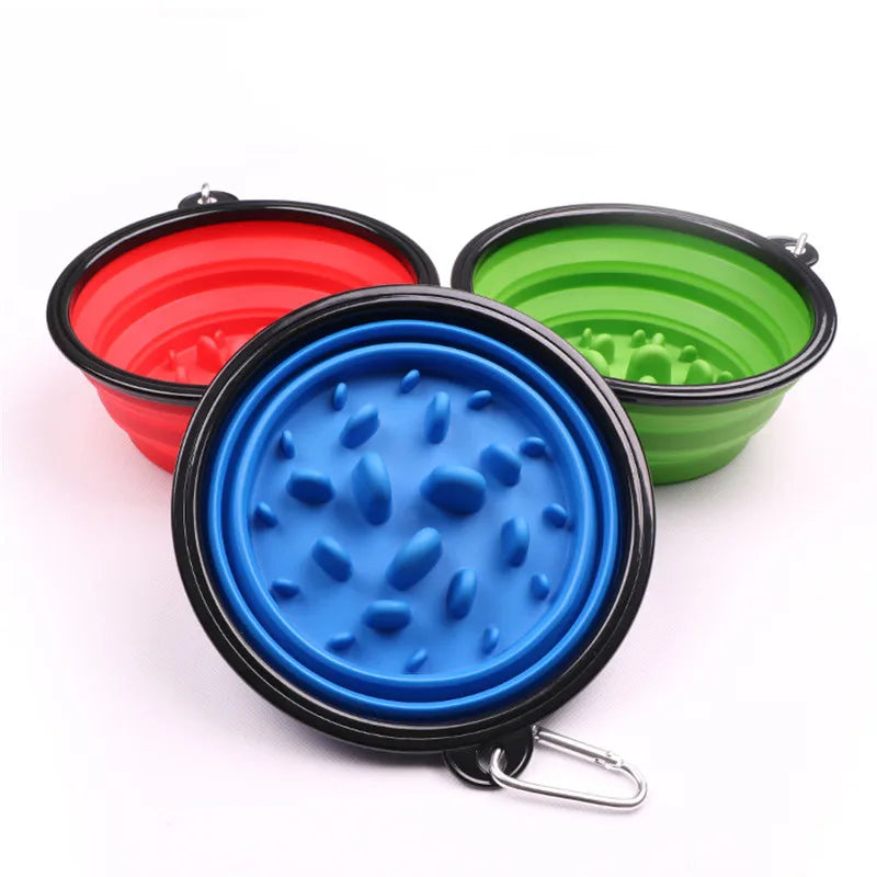 Travel Foldable Pet drinking & eating Bowl for Dog & Cats