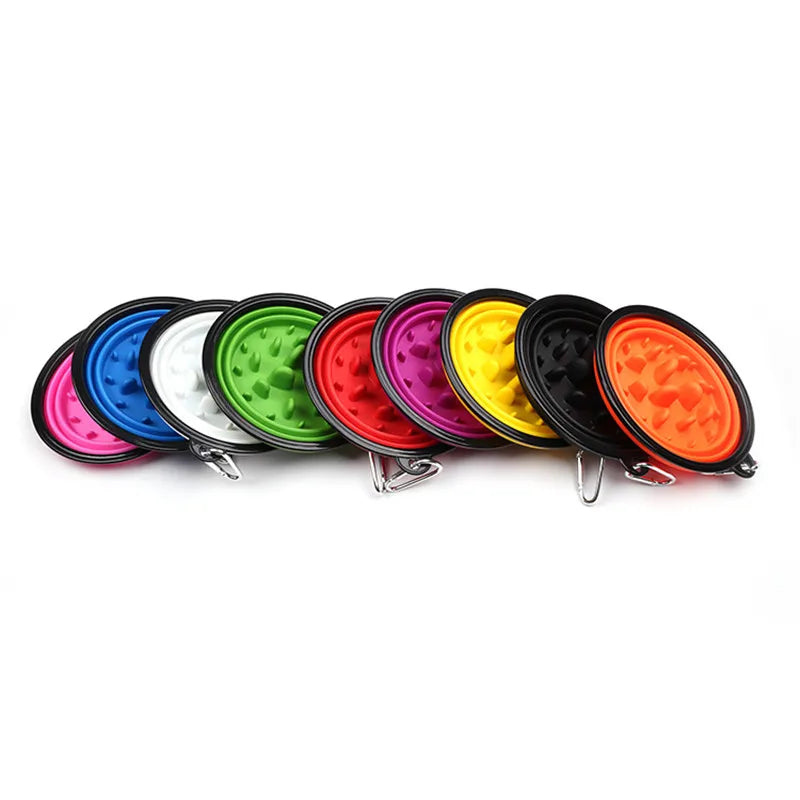 Travel Foldable Pet drinking & eating Bowl for Dog & Cats