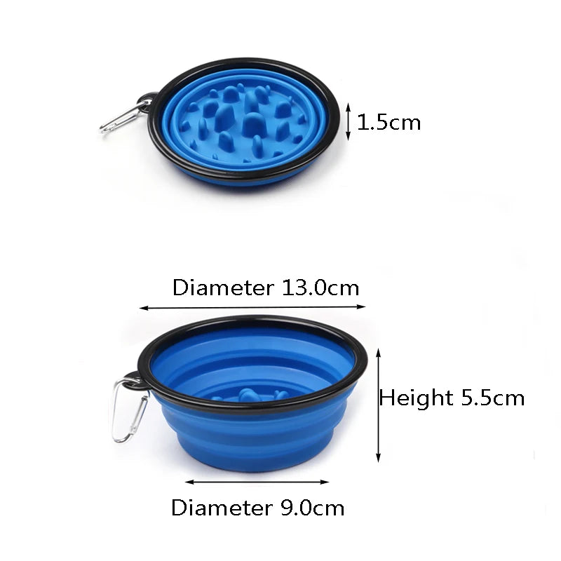 Travel Foldable Pet drinking & eating Bowl for Dog & Cats