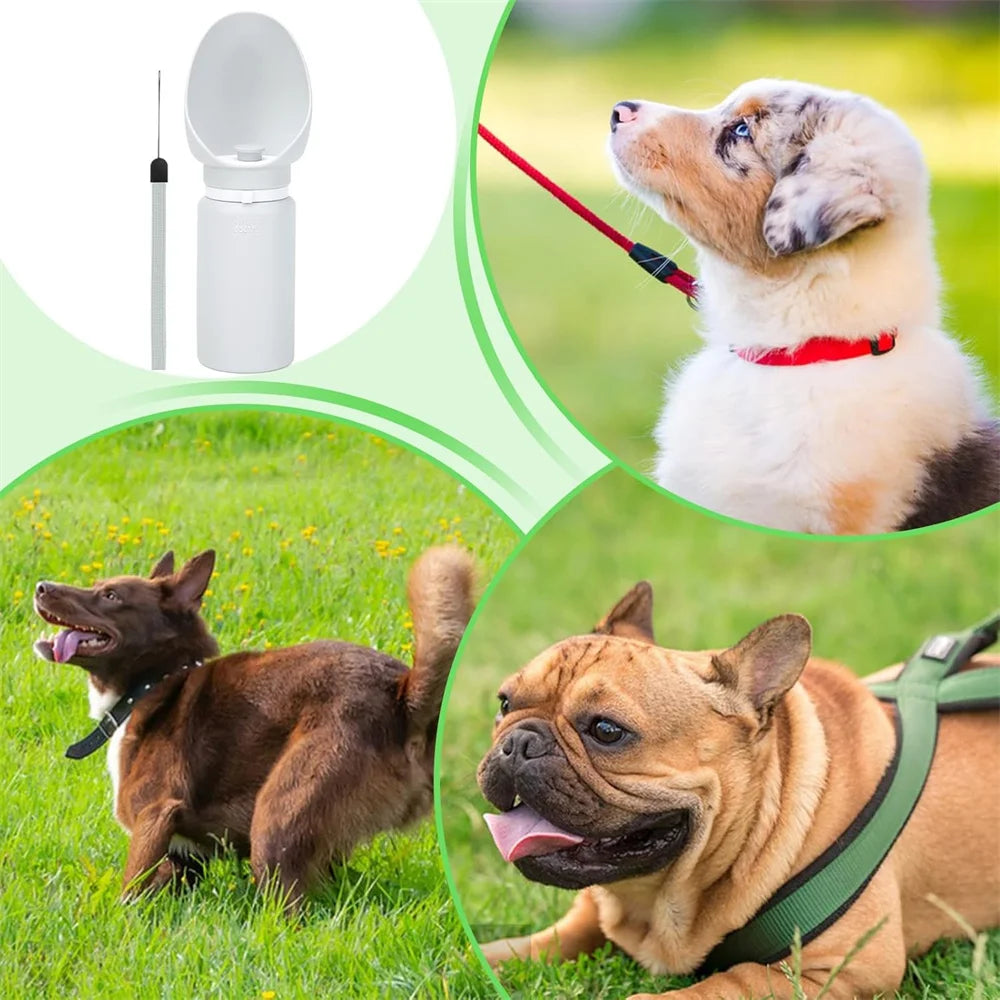 Spacious 550ml Portable Dog Water Bottle,Leak Proof, Durable&Safe, Foldable Design, Easy-to-Use,for Outdoor Walks,Travel Comfort