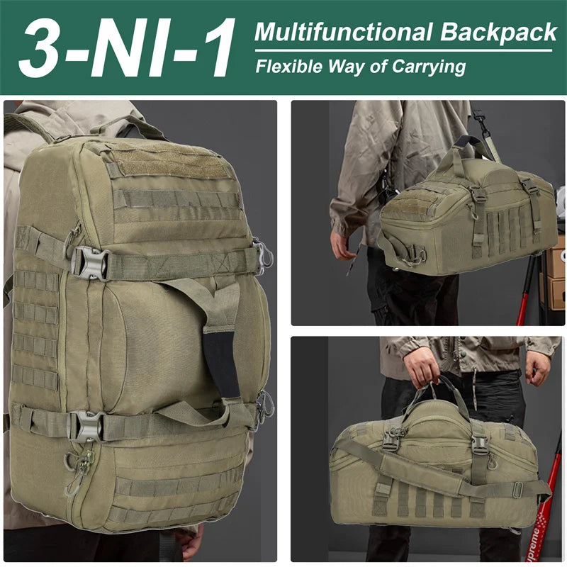 30L 45L 80L MOLLE Tactical Backpack – Large Capacity Hiking, Camping & Travel Bag
