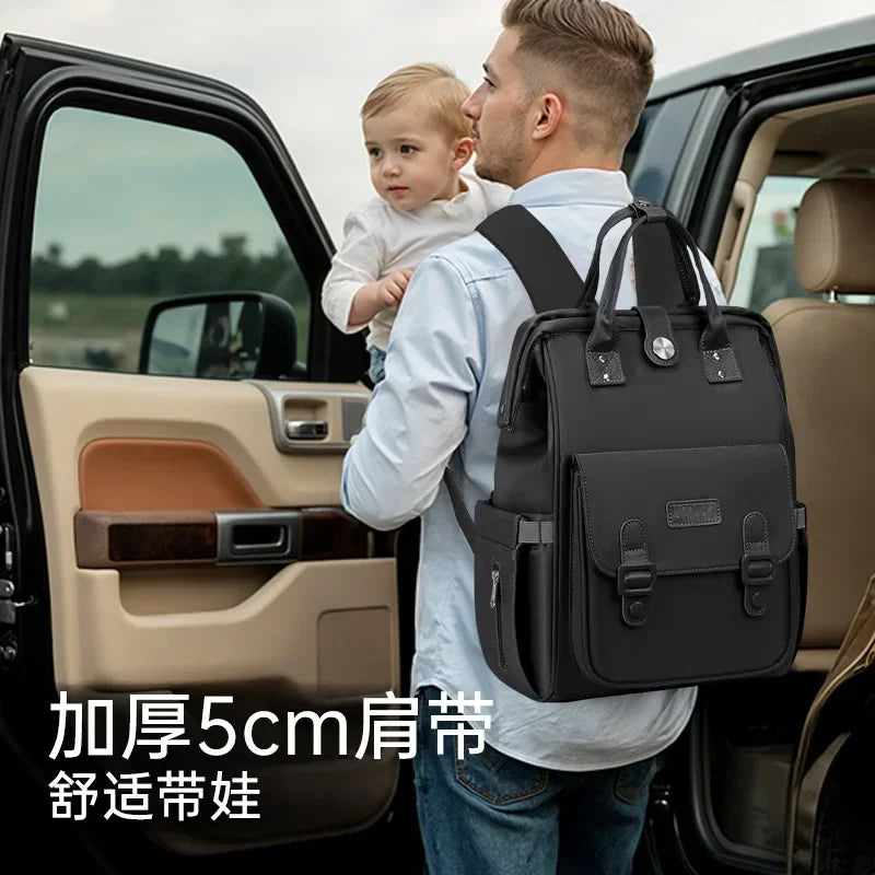Baby Travel Backpack Diaper Mummy Bag Large Capacity Nappy Bag Material Handbag For Baby Outdoor Travel Bag For Baby Care Stuff