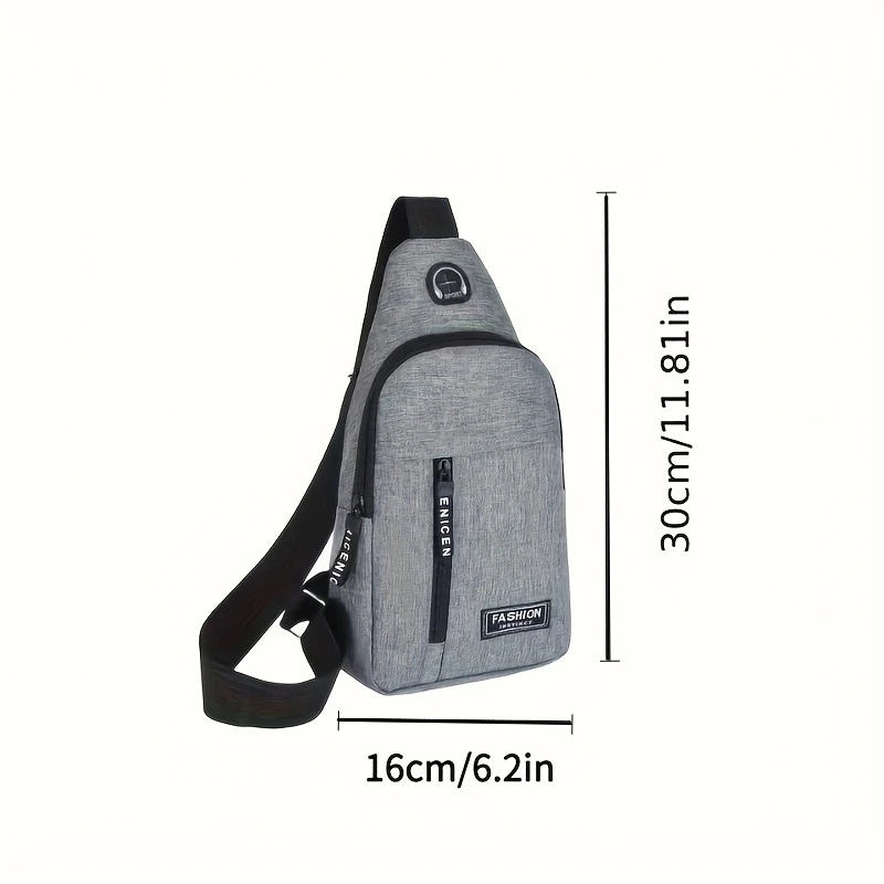 Unisex Multifunctional Messenger Shoulder Bag – Casual Travel, Work & Chest Crossbody Bag