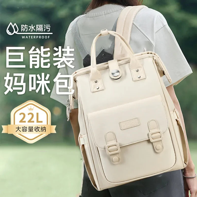Baby Travel Backpack Diaper Mummy Bag Large Capacity Nappy Bag Material Handbag For Baby Outdoor Travel Bag For Baby Care Stuff