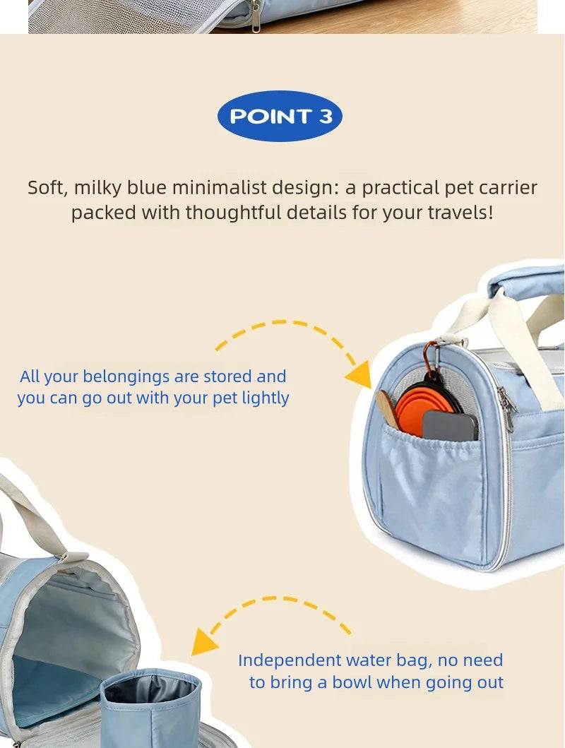 Pet Carrier Dog Travel Bags Airline Approved Transport For Small Dogs Cats Outgoing Cats Carrier Bag Travel Breathable Transport