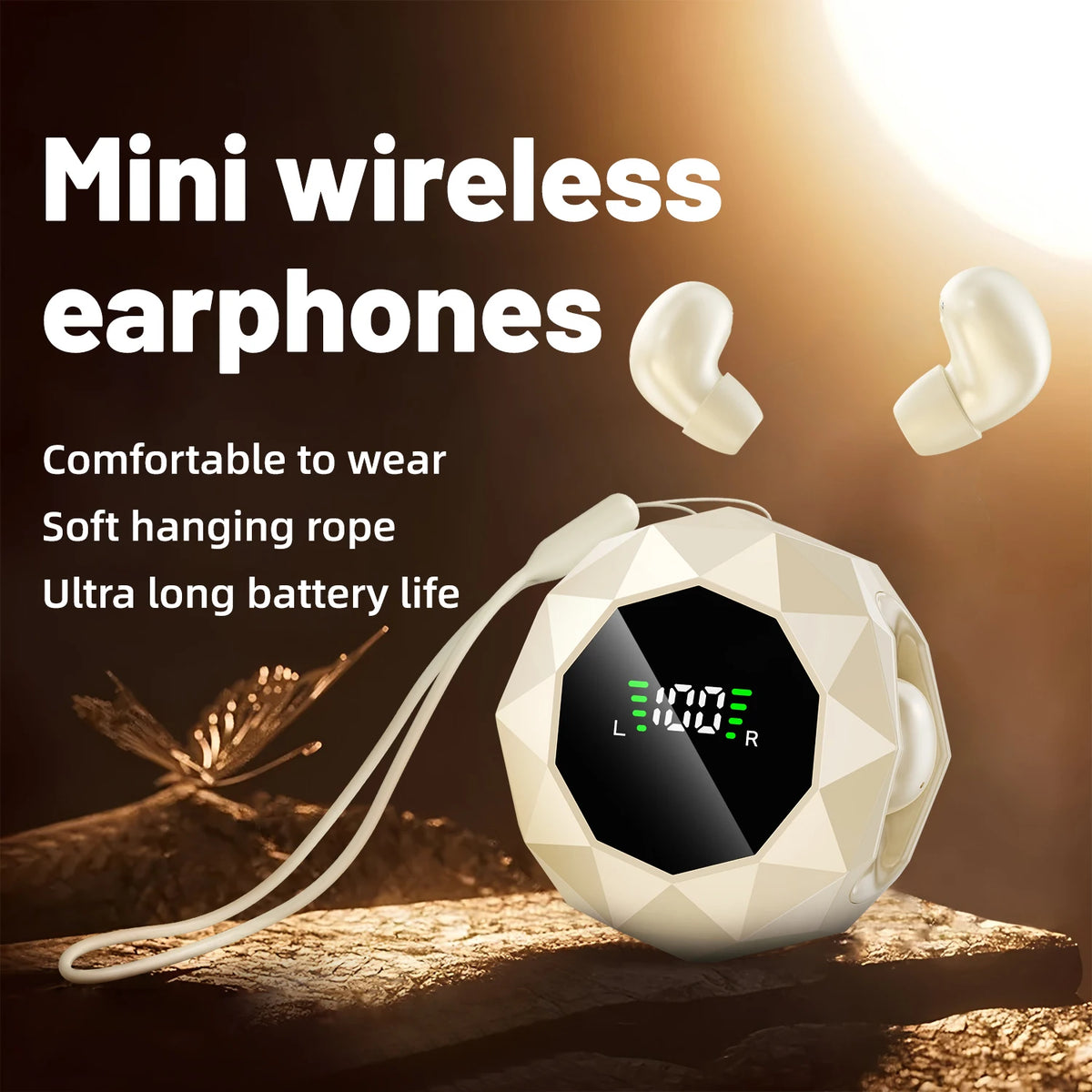 Mini Wireless Sleep Earbuds for Side Sleepers – Bluetooth In-Ear Headphones with Noise Reduction