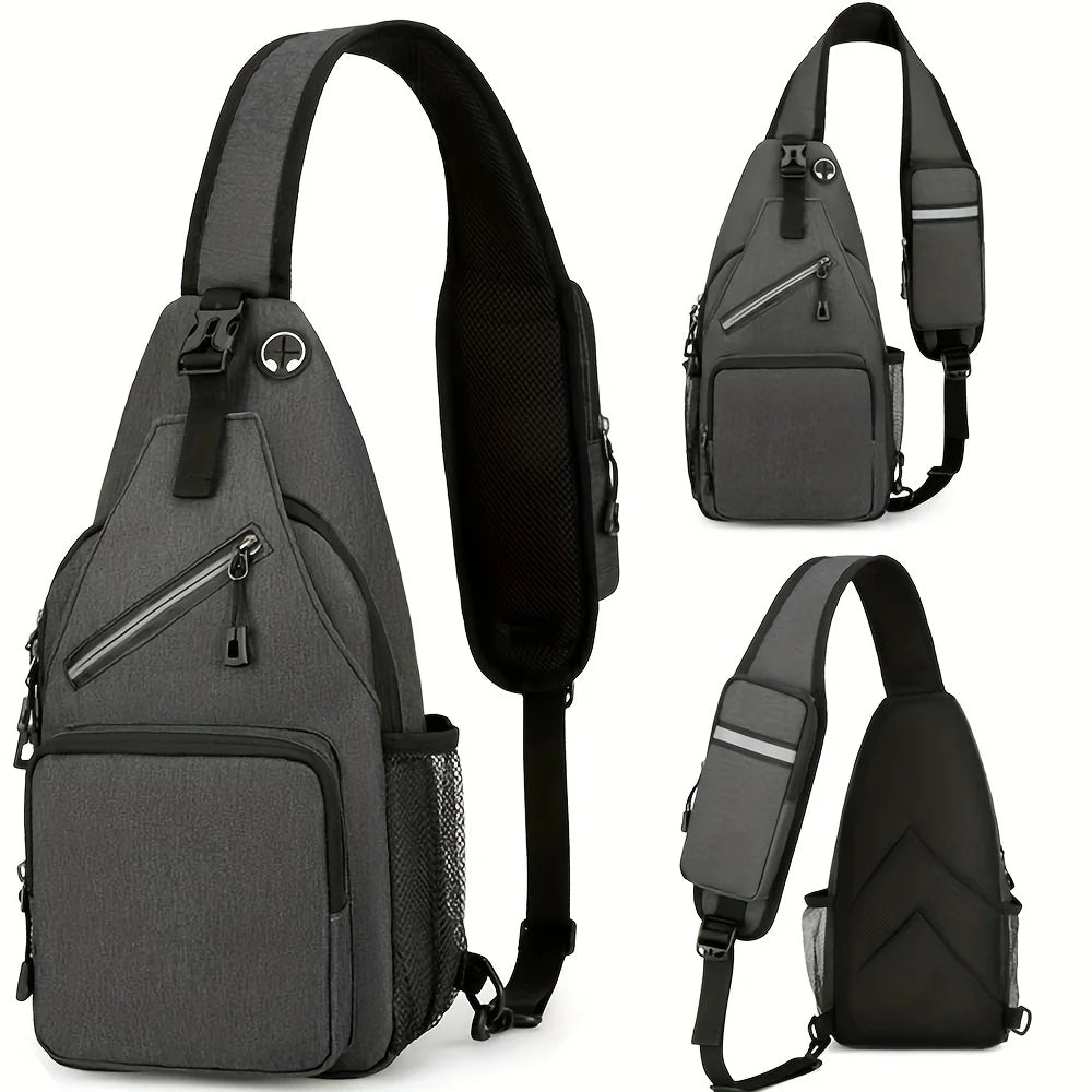 Waterproof Crossbody Sling Bag for Men & Women – Large Capacity Travel Chest Shoulder Bag