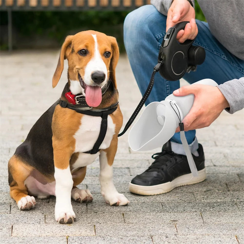Spacious 550ml Portable Dog Water Bottle,Leak Proof, Durable&Safe, Foldable Design, Easy-to-Use,for Outdoor Walks,Travel Comfort