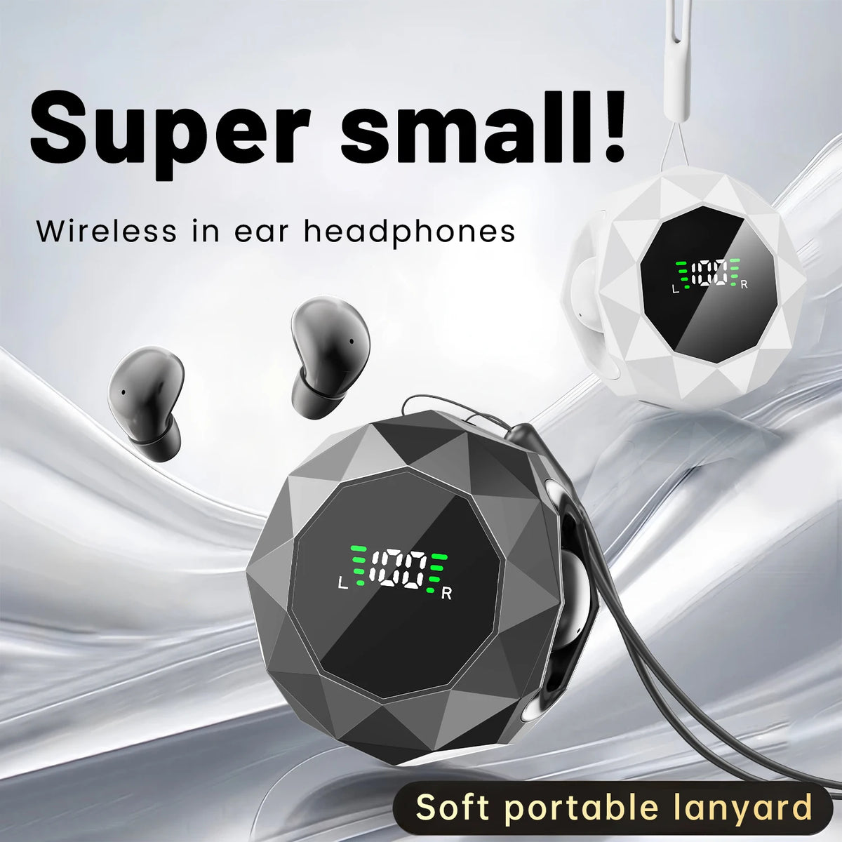 Mini Wireless Sleep Earbuds for Side Sleepers – Bluetooth In-Ear Headphones with Noise Reduction