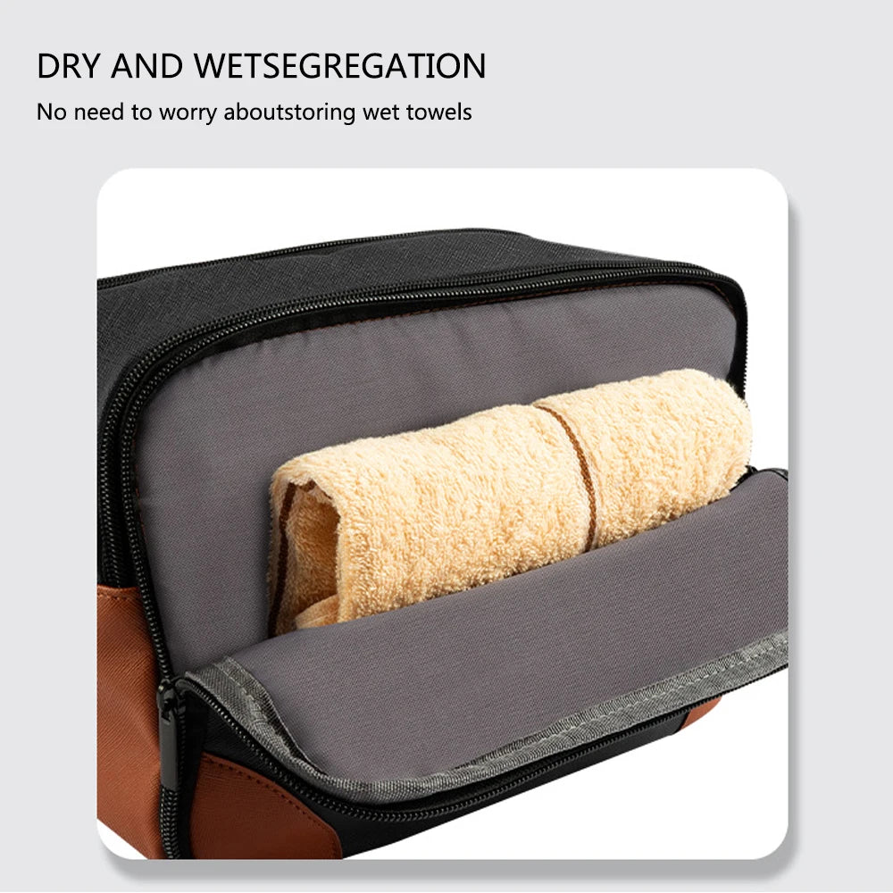 Travel Toiletry Bag for Men Hanging Dopp Kit Water Resistant Shaving Bag for Toiletries Accessories Small Toiletry Bag