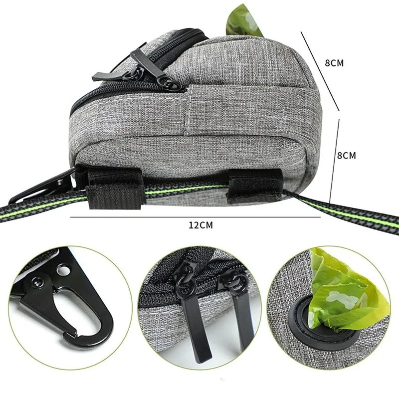 Pet Dog Treat Pouch Portable Multifunction Dog Training Bag Outdoor Travel Dog Poop Bag Dispenser Durable Pet Accessories