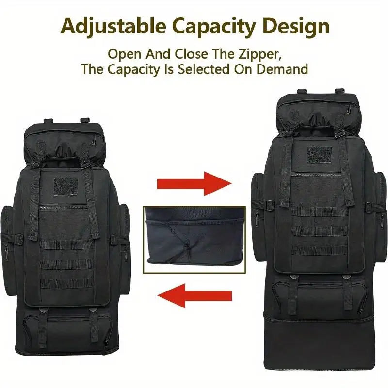 90L Hiking Daypack Backpack Expandable Waterproof Rucksack for Men Camping Outdoor Sport Traveling Large Capacity Sport