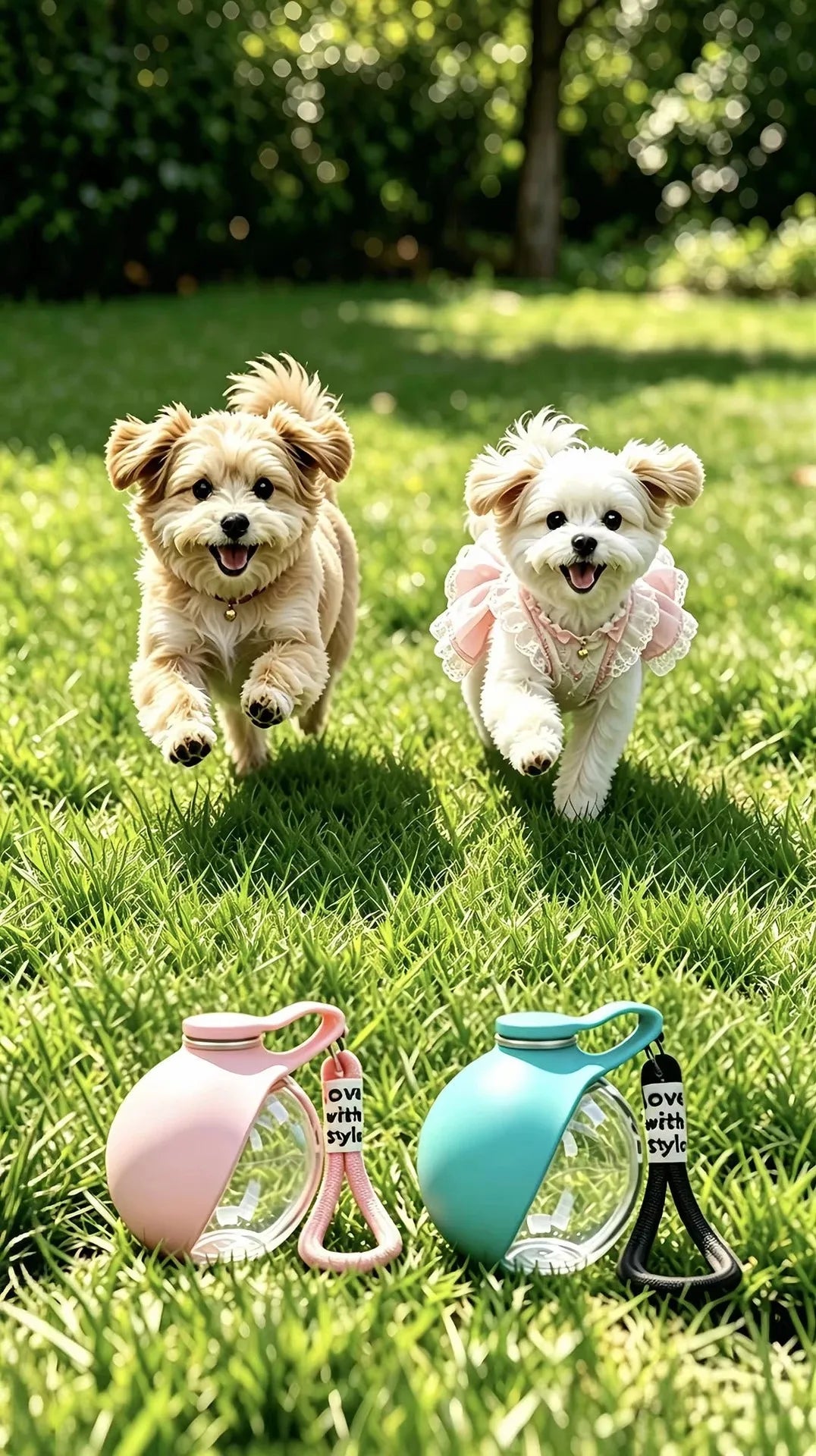 Portable Travel Dog Water Bottle Water Dispenser with Bowl No-Spill Puppy Water Bottle for Walking Hiking