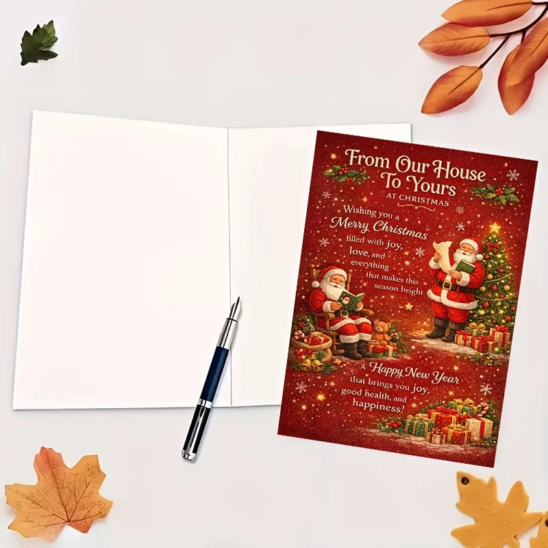 6 Christmas Greeting Cards with Envelopes – Winter Holiday Cards for Family, Friends & Neighbors