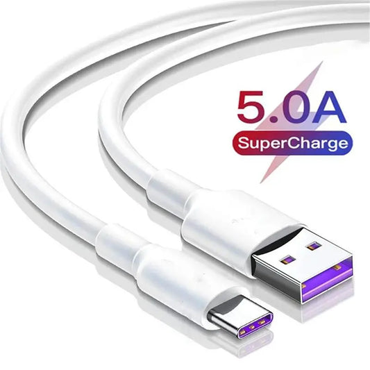 0.25M/0.5M/1M 5A 65W  USB Type C Cable Mobile Phone Fast Charging Data Cord For Samsung  Xiaomi  Huawei Oppo Super Charger Cable