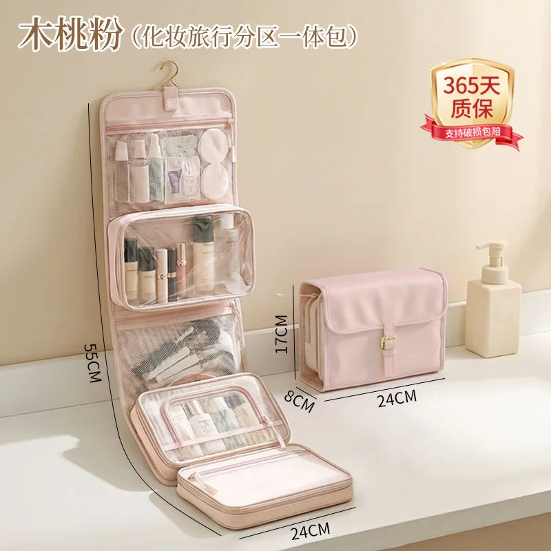 Travel Toiletry Bag Hangable Multifunctional Portable Large Capacity Minimalist Travel Organizer Toiletry Bag Cosmetics Bag
