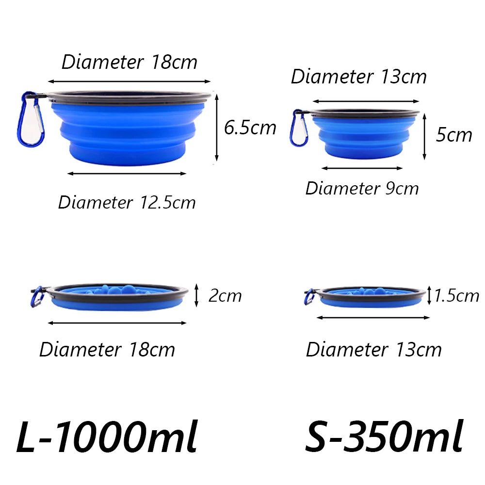 Travel Foldable Pet drinking & eating Bowl for Dog & Cats