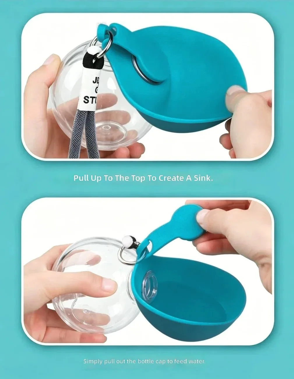 Portable Travel Dog Water Bottle Water Dispenser with Bowl No-Spill Puppy Water Bottle for Walking Hiking