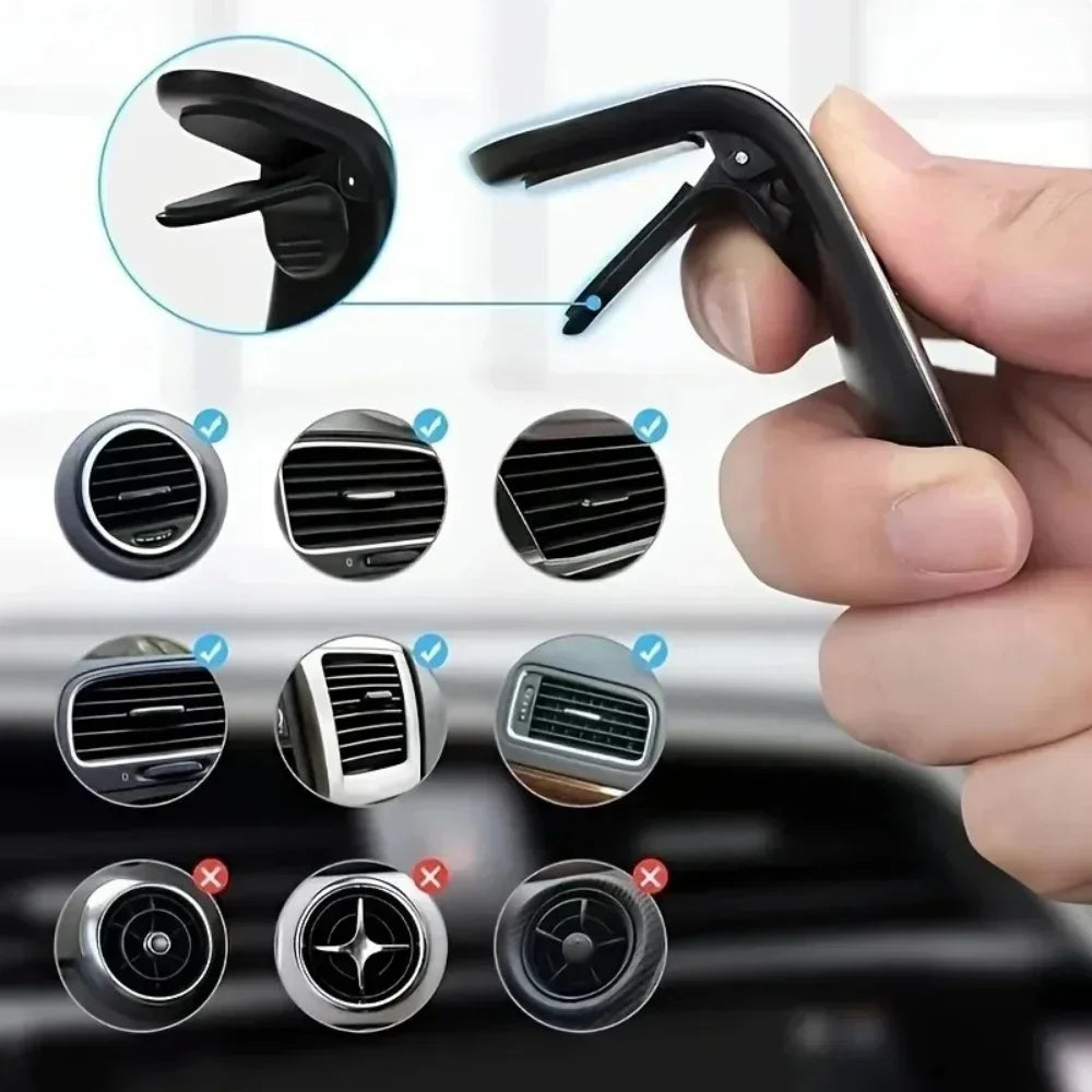 Portable Magnetic Car Phone Mount Air Vent Clip Bracket 360 Degree Rotation Navigation Holder for iPhone Samsung Xiaomi Huawei