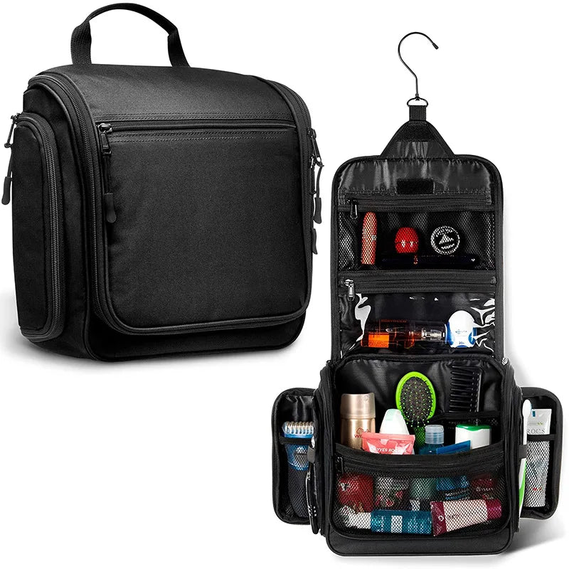 Travel Toiletry Bag Ultra Luxuary Large Hanging Toiletry Organizer Waterproof Hygiene Bag with Metal Swivel Hook for Toiletries Cosmetics
