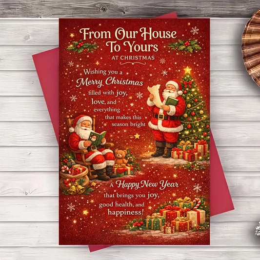 6 Christmas Greeting Cards with Envelopes – Winter Holiday Cards for Family, Friends & Neighbors