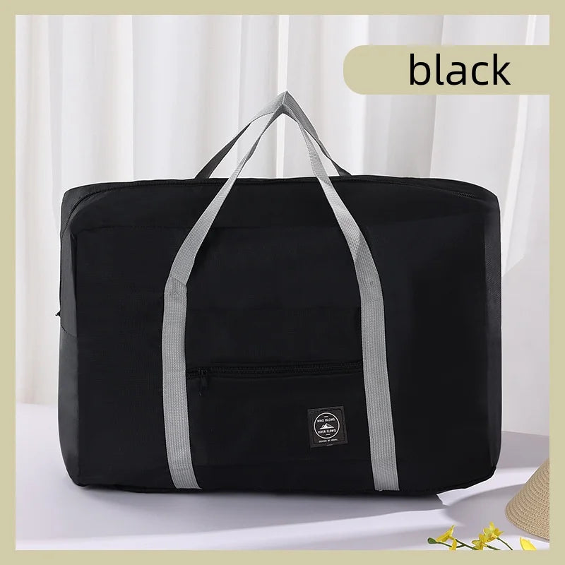 Foldable Travel Storage Bag – Large Capacity Zippered Weekend Bag
