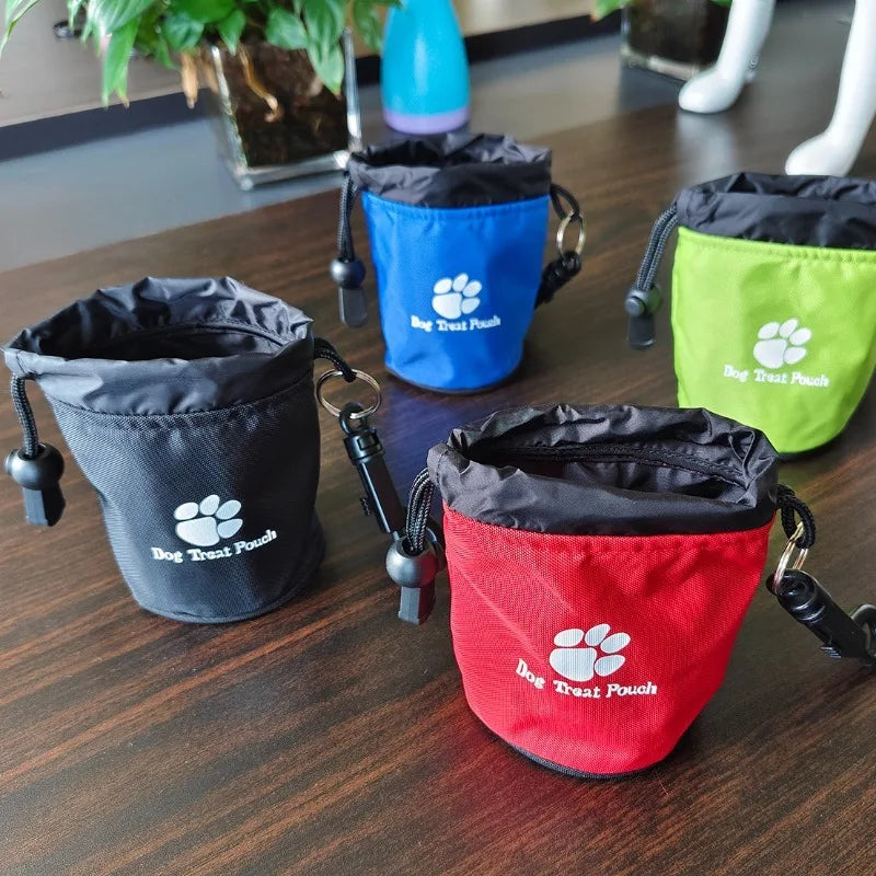 Dog Treat Pouch, Portable& Durable Pet Training Bag Pouch Treat Bag, Drawstring Zipper, Ideal for On-the-Go Snacks, Dog Snacks