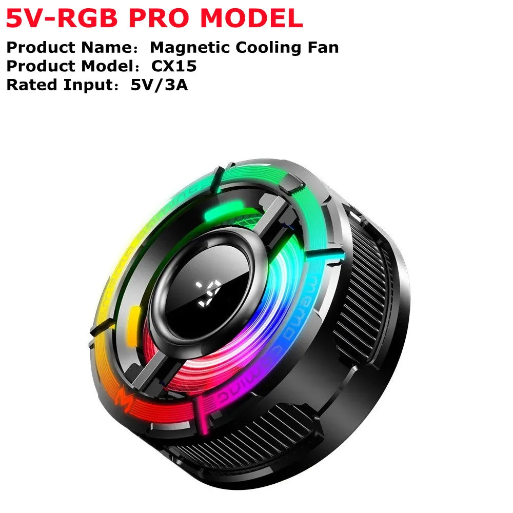 MEMO CX15 Mobile Phone 5V/3A AI Freeze PUBG Game Cooler Semiconductor Magnetic/Back-clip Cooling Fan Radiator for IPhone Android