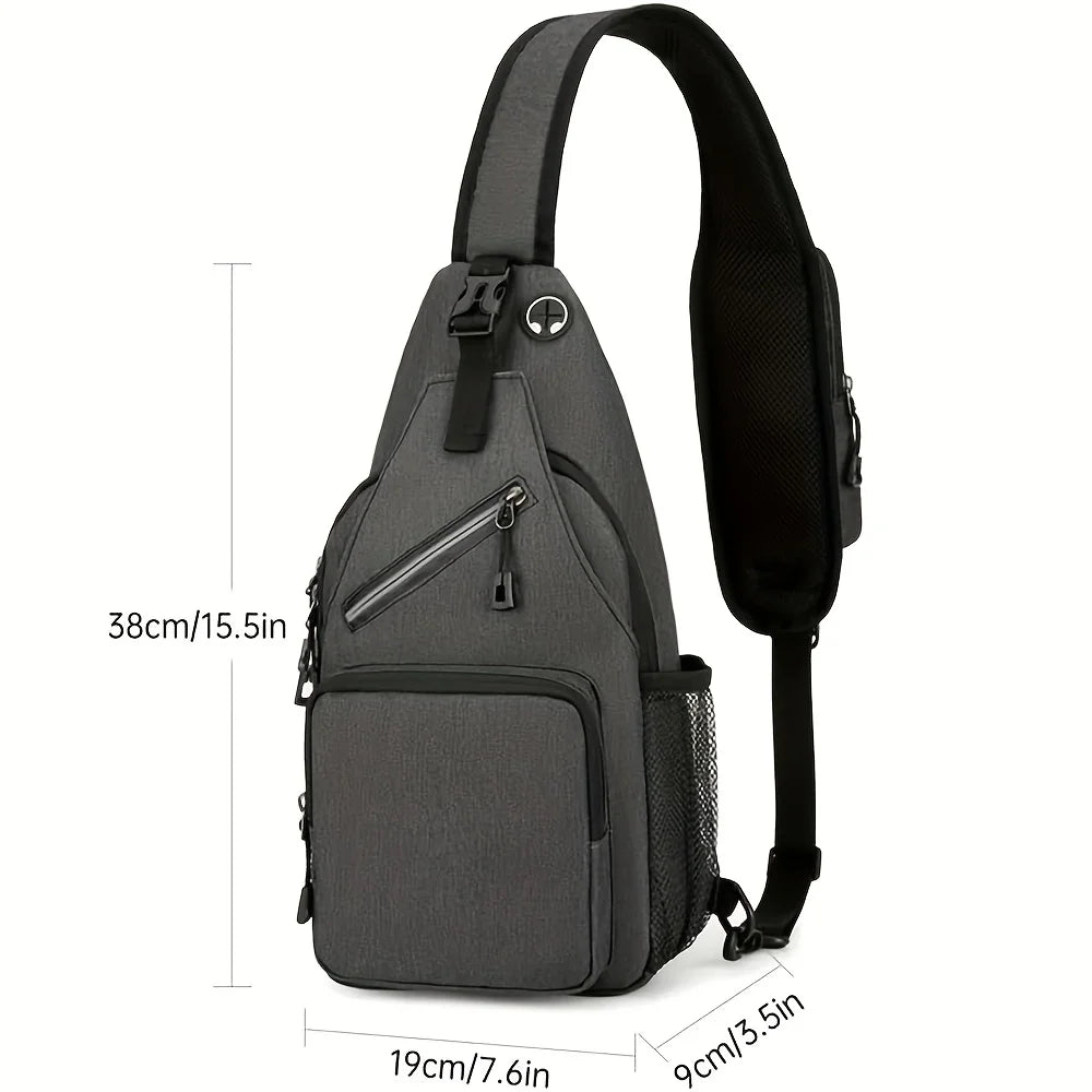 Waterproof Crossbody Sling Bag for Men & Women – Large Capacity Travel Chest Shoulder Bag
