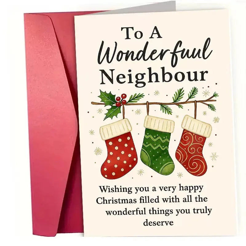 6 Christmas Greeting Cards with Envelopes – Winter Holiday Cards for Family, Friends & Neighbors