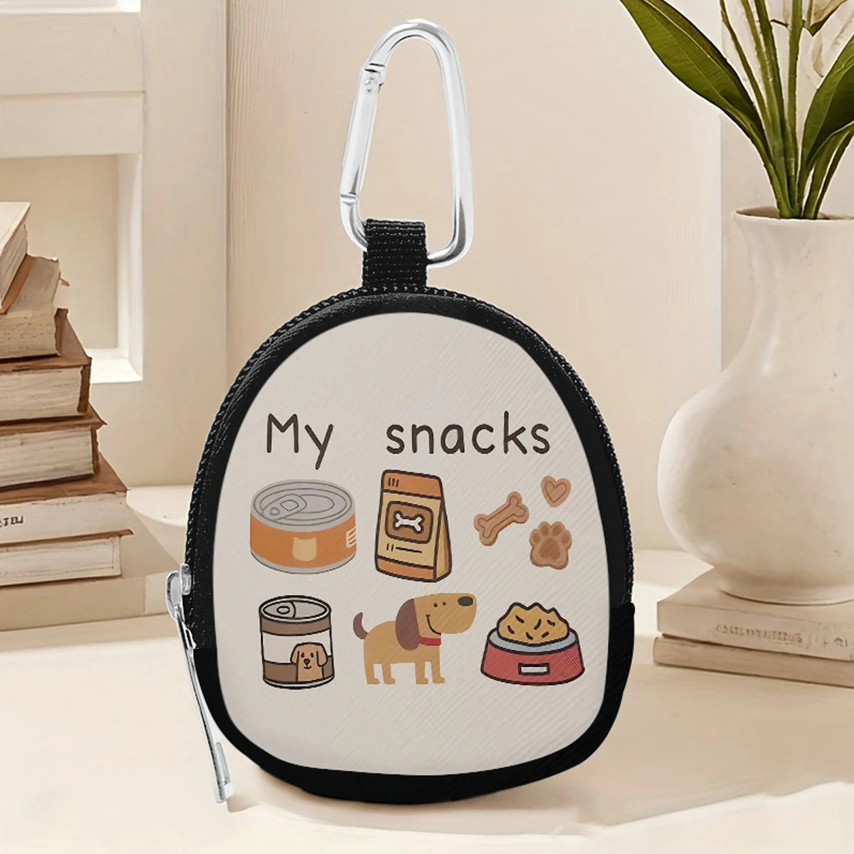 Dog Training Treat Pouch Closure Puppy Portable with Zipper Dog Treat Bag Pet Snack Container for Walks Travel Dog Training