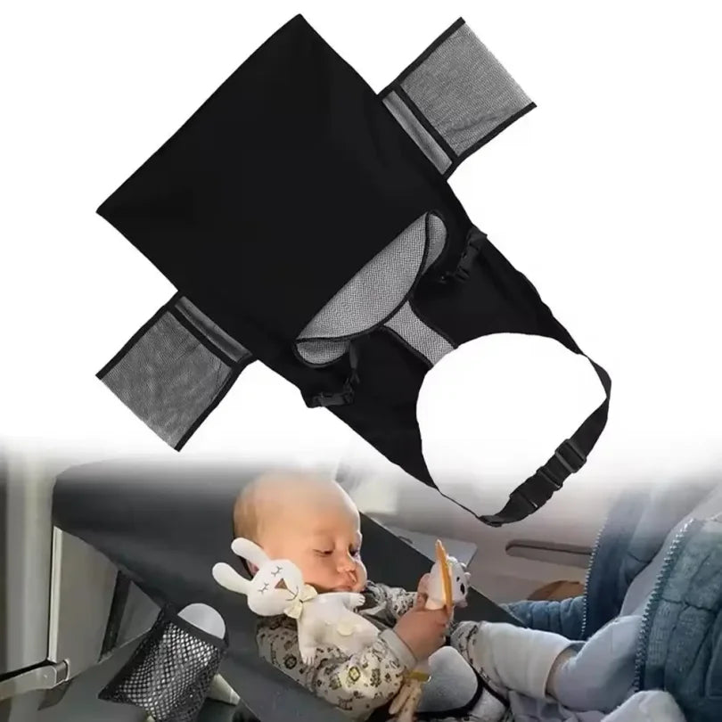 Travel Airplane Bed For Baby Pedals Bed Kids Airplane Seat Extender with Side Pocket Portable Foot Rest Hammock Car Sleep Crib