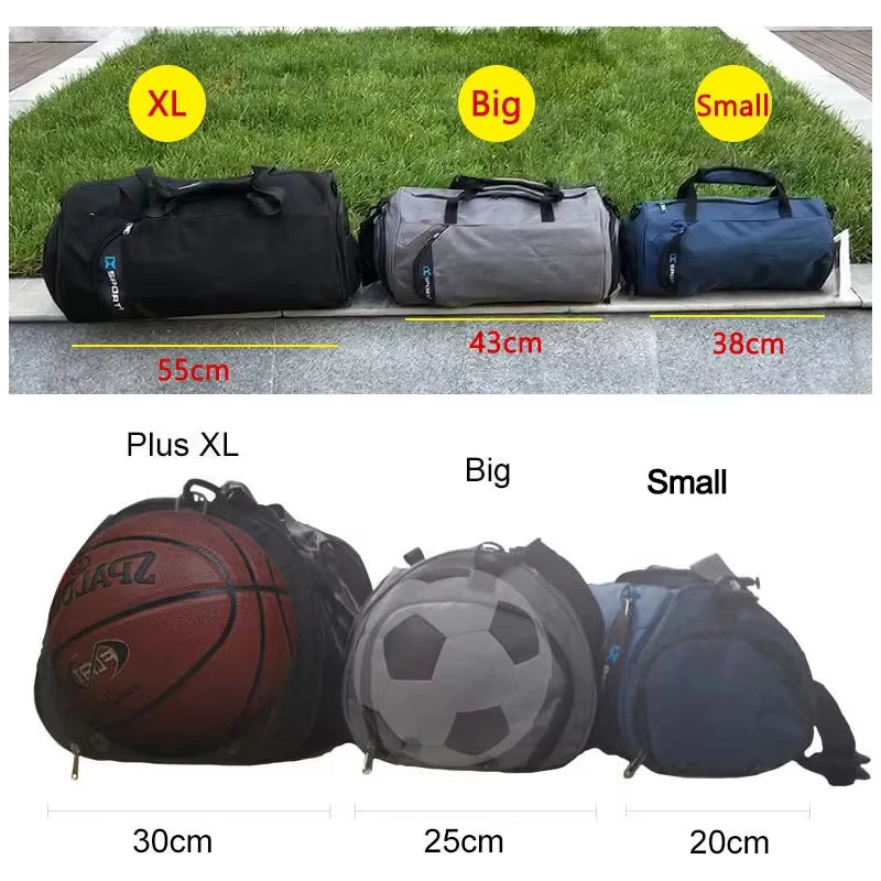 Travel Bag with Independent Shoe Compartment Dry Wet Separation Handbag Travel Sports Gym Bag Crossbody Luggage Bag