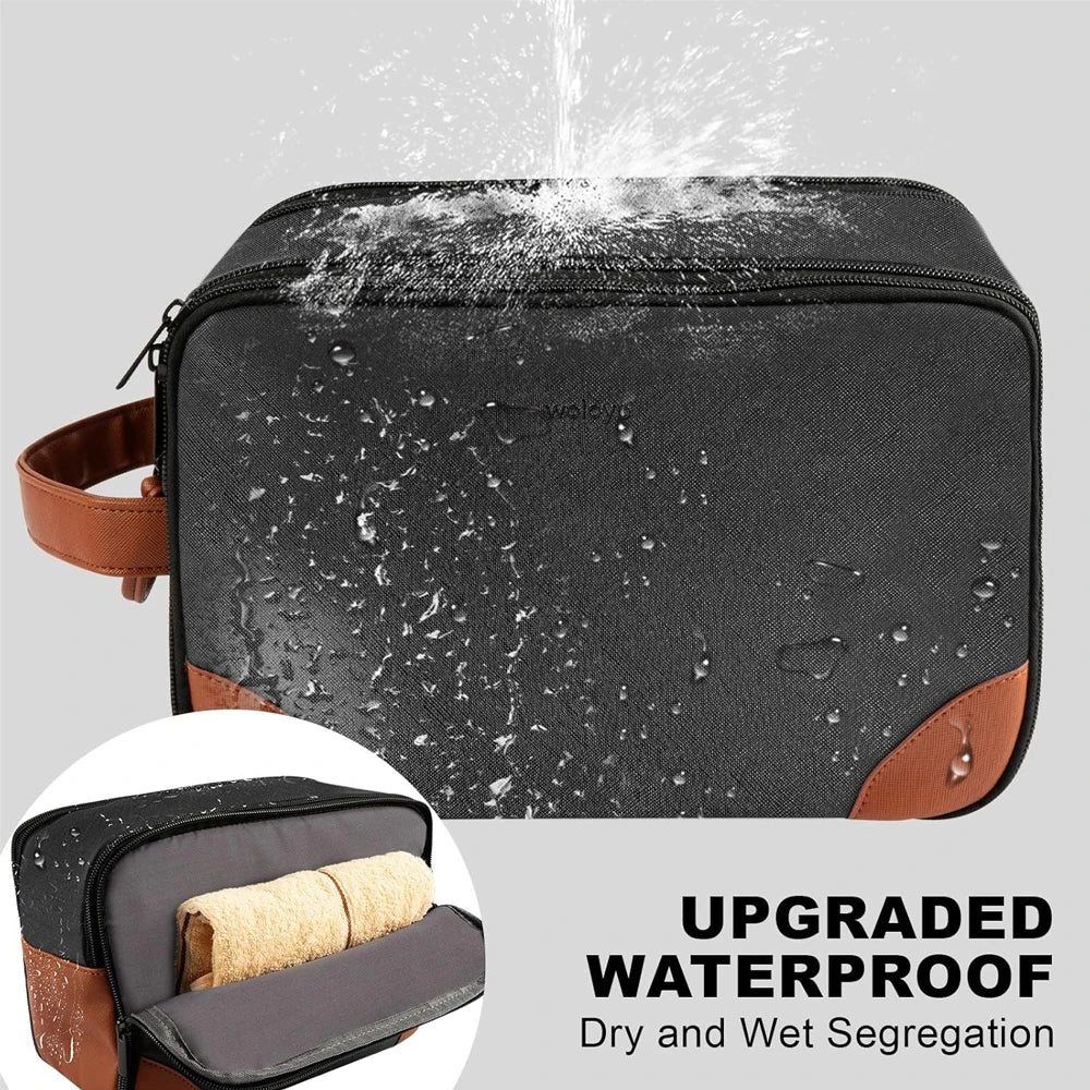 Travel Toiletry Bag for Men Hanging Dopp Kit Water Resistant Shaving Bag for Toiletries Accessories Small Toiletry Bag