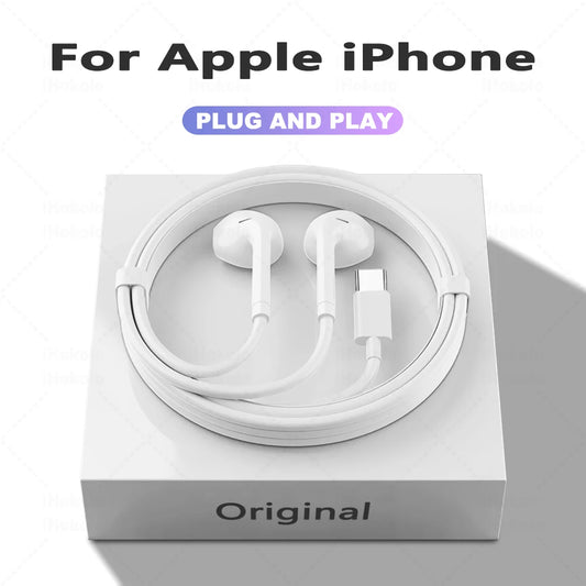 Wired Earphones for iPhone & iPad – Lightning, USB-C & 3.5mm In-Ear Headphones