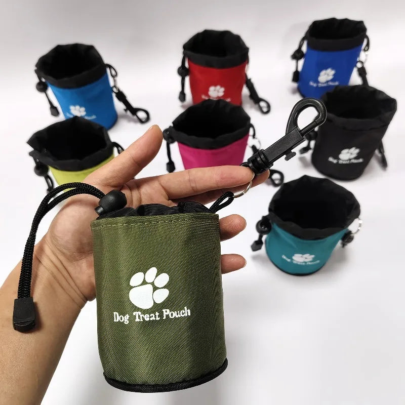 Dog Treat Pouch, Portable& Durable Pet Training Bag Pouch Treat Bag, Drawstring Zipper, Ideal for On-the-Go Snacks, Dog Snacks