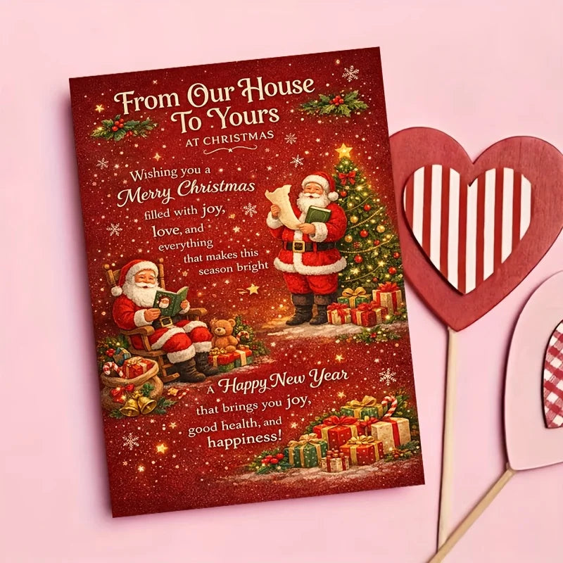 6 Christmas Greeting Cards with Envelopes – Winter Holiday Cards for Family, Friends & Neighbors
