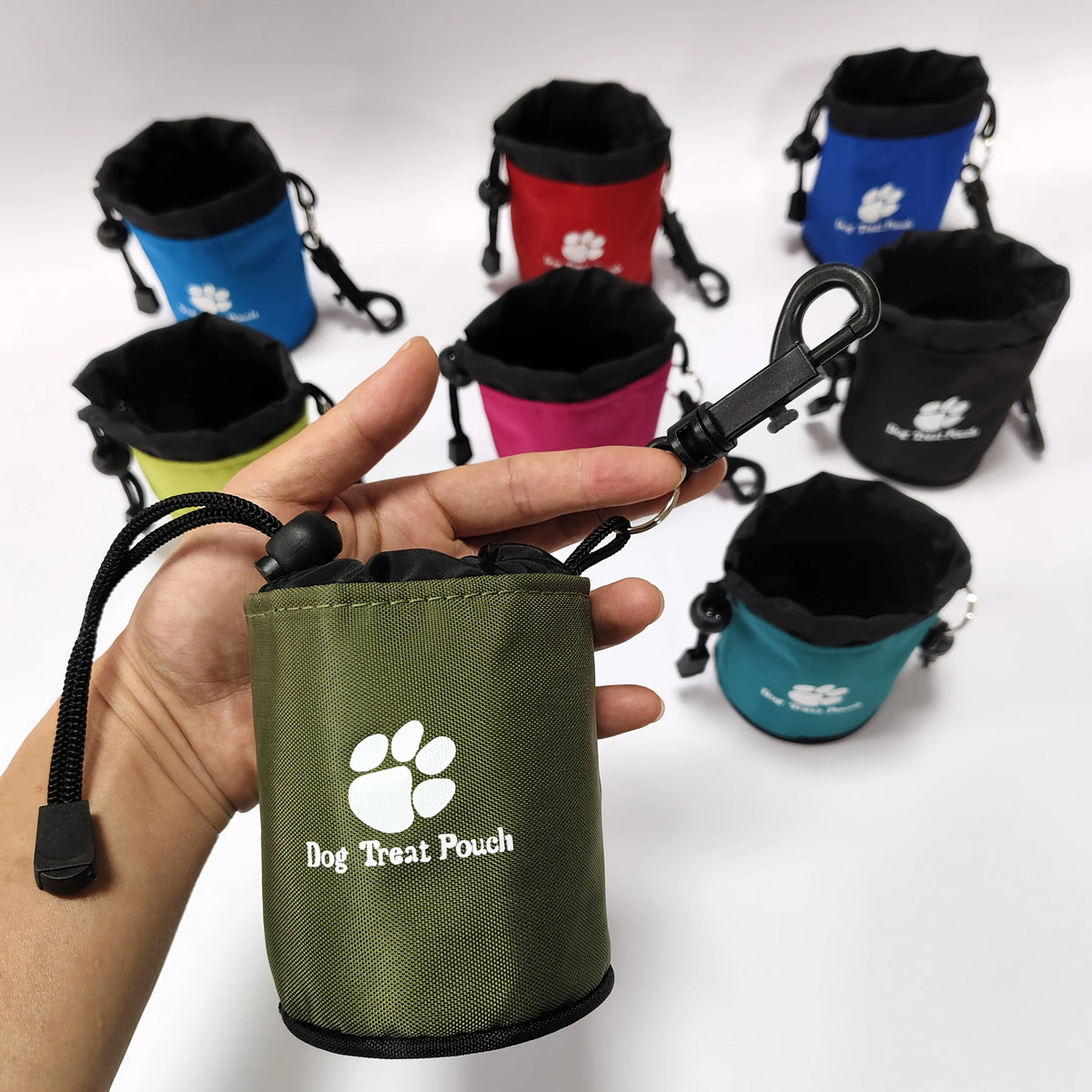 Dog Treat Pouch, Portable& Durable Pet Training Bag Pouch Treat Bag, Drawstring Zipper, Ideal for On-the-Go Snacks, Dog Snacks