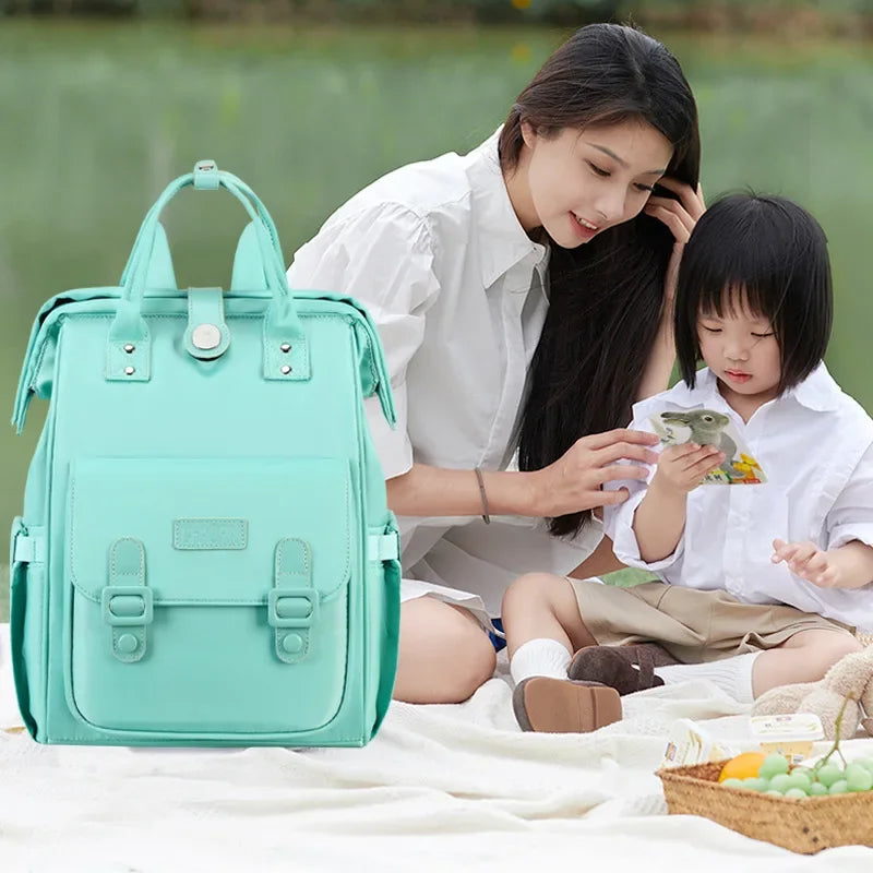 Baby Travel Backpack Diaper Mummy Bag Large Capacity Nappy Bag Material Handbag For Baby Outdoor Travel Bag For Baby Care Stuff