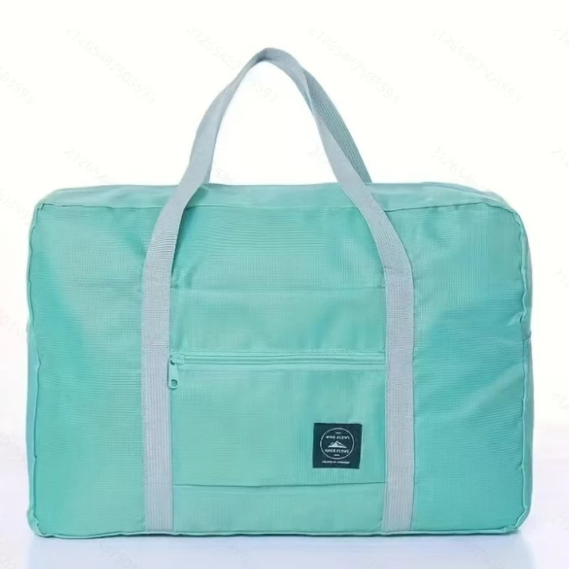Foldable Travel Storage Bag – Large Capacity Zippered Weekend Bag