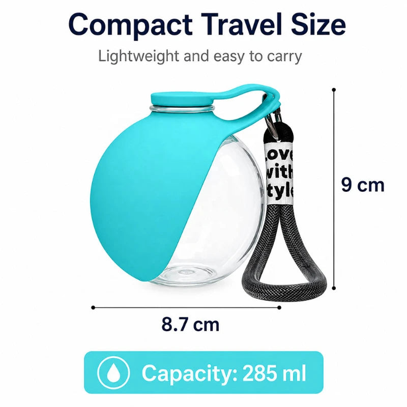 Portable Travel Dog Water Bottle Water Dispenser with Bowl No-Spill Puppy Water Bottle for Walking Hiking