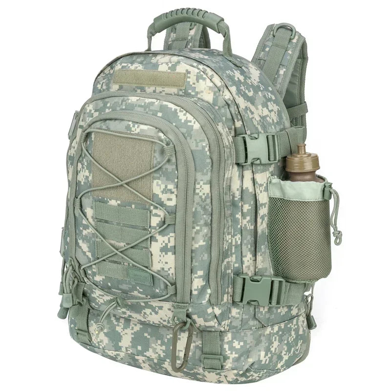 60L Military Tactical Backpack – MOLLE Outdoor Hiking, Camping & Travel Rucksack