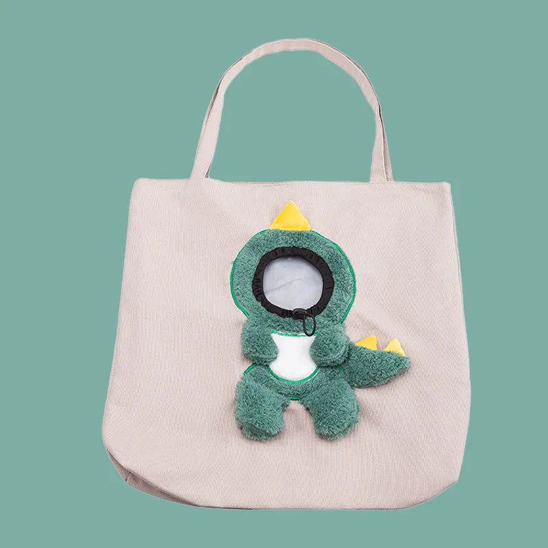 Pet Canvas travel Bag outdoor carrier Tote Bag for Cats and Dogs