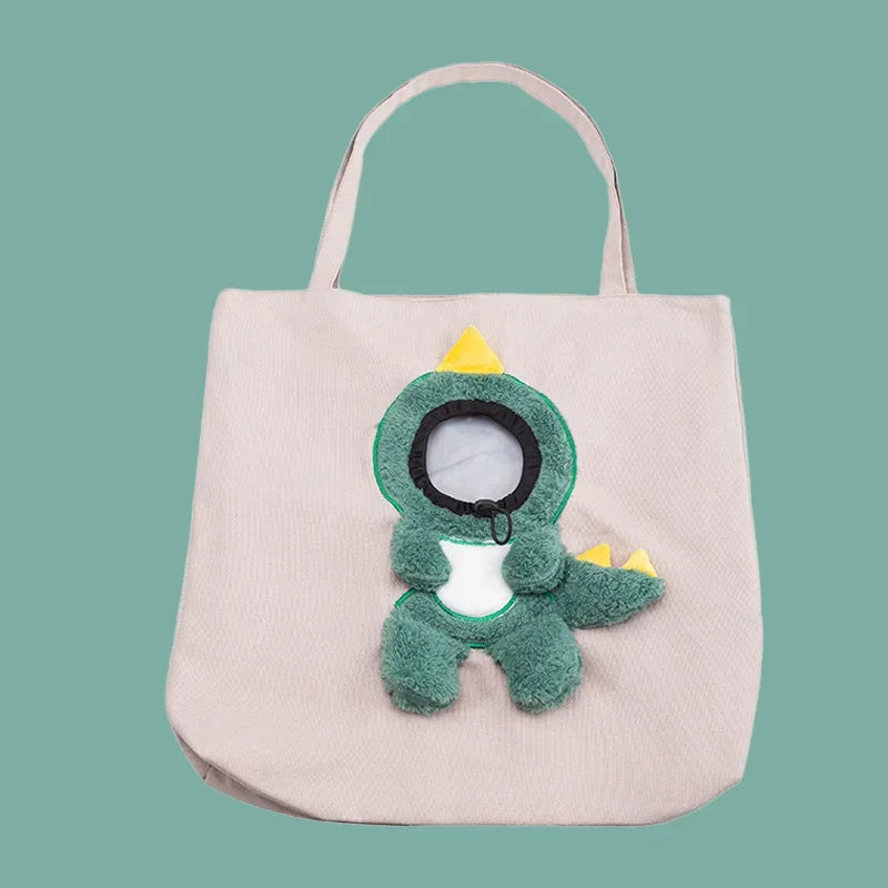 Pet Canvas travel Bag outdoor carrier Tote Bag for Cats and Dogs