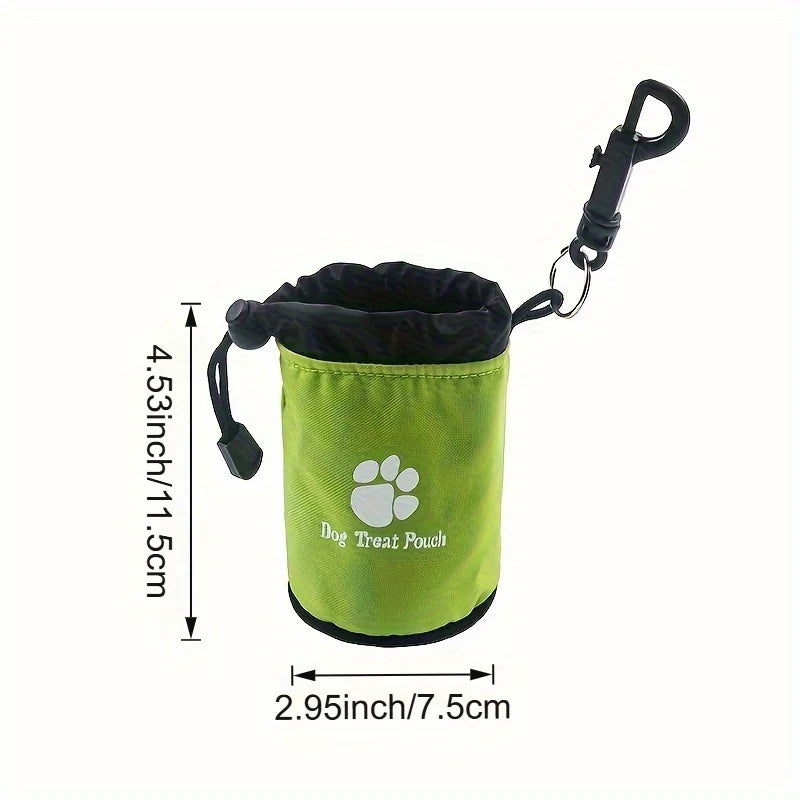 Dog Treat Pouch, Portable& Durable Pet Training Bag Pouch Treat Bag, Drawstring Zipper, Ideal for On-the-Go Snacks, Dog Snacks