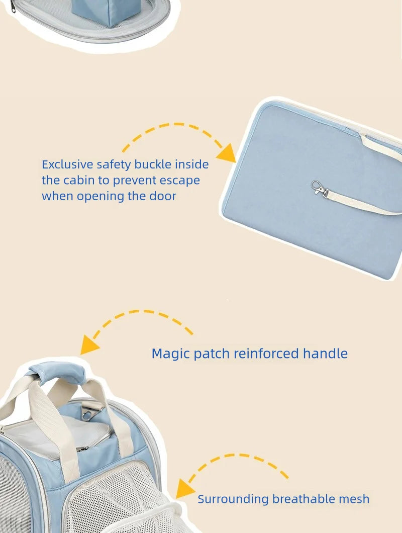 Pet Carrier Dog Travel Bags Airline Approved Transport For Small Dogs Cats Outgoing Cats Carrier Bag Travel Breathable Transport
