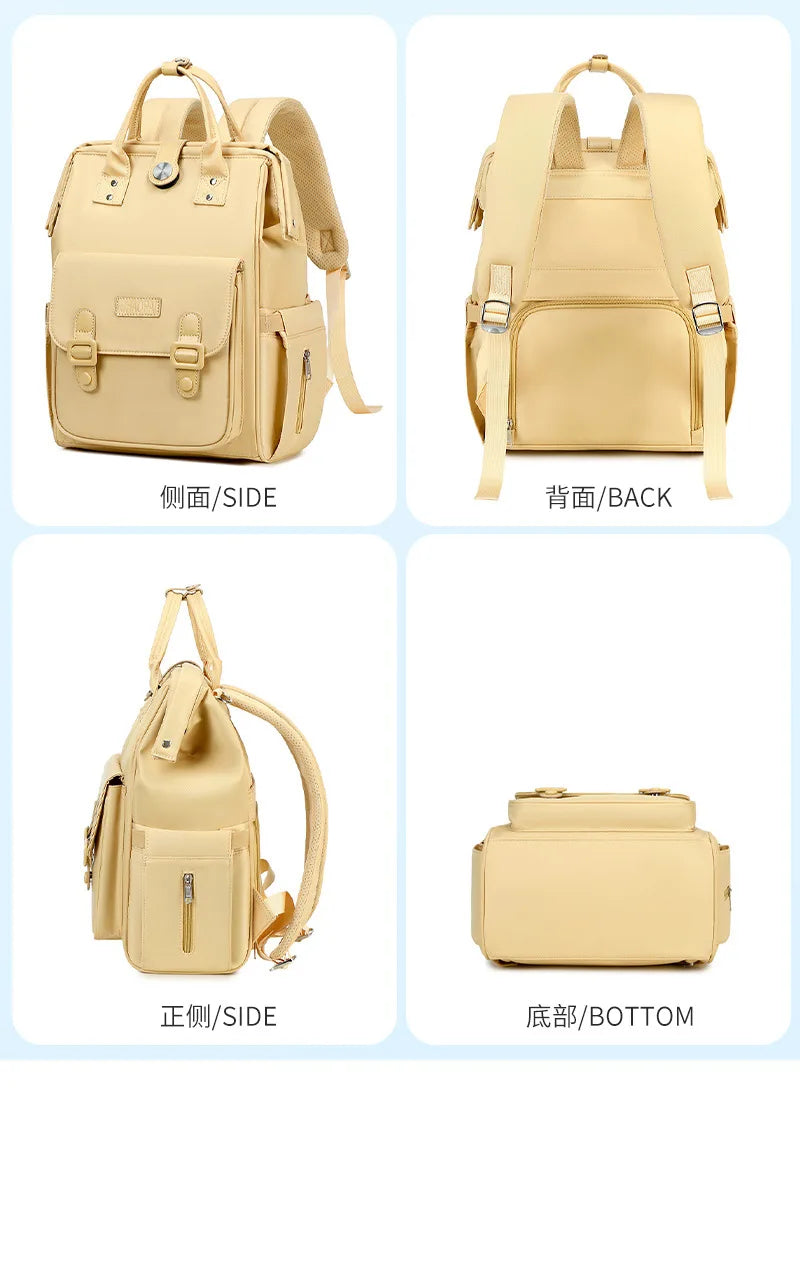 Baby Travel Backpack Diaper Mummy Bag Large Capacity Nappy Bag Material Handbag For Baby Outdoor Travel Bag For Baby Care Stuff